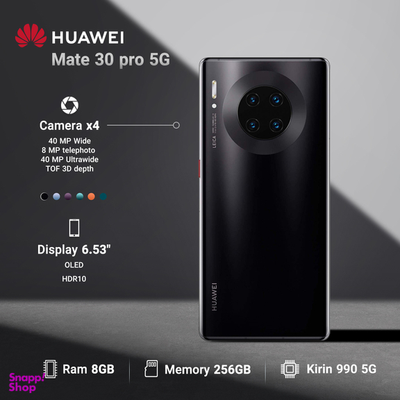 گوشی موبایل هوآوی (Huawei) مدل Mate 30 pro 5G ظرفیت 256GB رم 8GB
