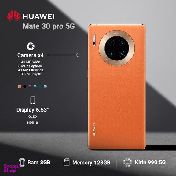 گوشی موبایل هوآوی (Huawei) مدل Mate 30 pro 5G ظرفیت 128GB رم 8GB