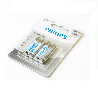 باتری نیم قلمی فیلیپس مدل گریت لایف R03G4B/40 بسته 4 عددی