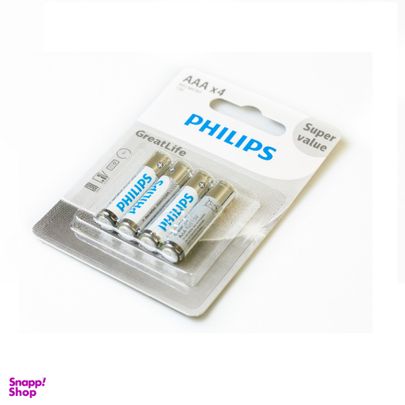 باتری نیم قلمی فیلیپس مدل گریت لایف R03G4B/40 بسته 48 عددی