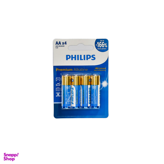 باتری قلمی فیلیپس مدل پرمیوم آلکالاین LR06M4B/40 بسته 48 عددی