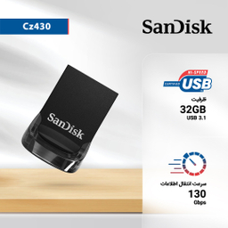فلش مموری سن دیسک مدل Ultra Fit USB 3.1 Cz430 ظرفیت 32GB