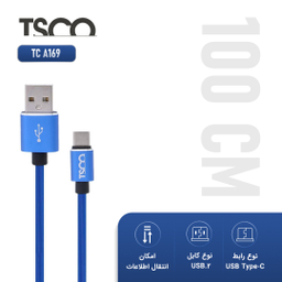 کابل تبدیل USB به Micro USB تسکو (Tsco) مدل TC A169 به طول 1m