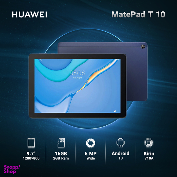 تبلت هوآوی مدل MatePad T10 ظرفیت 16 گیگابایت و رم 2 گیگابایت به‌همراه کارت حافظه microSDXC توشیبا مدل EXCERIA M302-EA