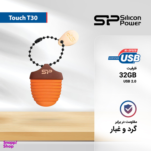 فلش مموری سیلیکون پاور مدل Touch T30 ظرفیت 32 گیگابایت