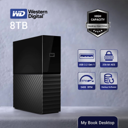 هارددیسک اکسترنال وسترن دیجیتال (WD) مدل My Book Desktop ظرفیت 8TB