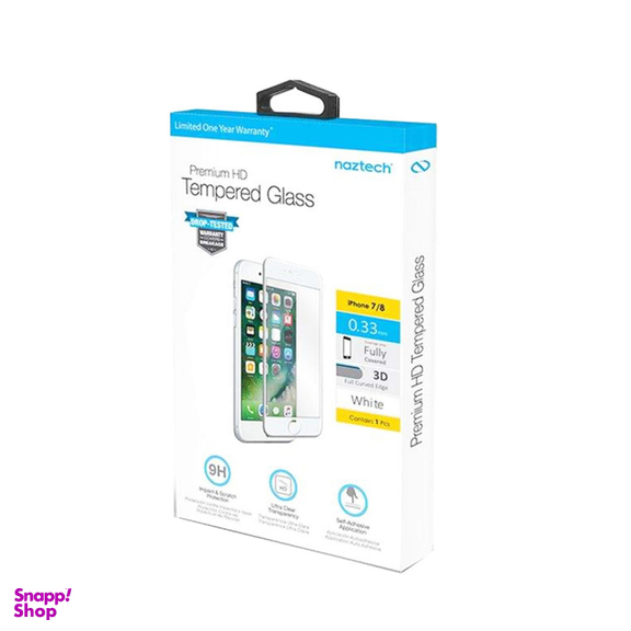 محافظ صفحه نمایش شیشه‌ای نزتک مدل 3D FULL مناسب برای گوشی موبایل اپل Iphone 7 / 8 / SE2020