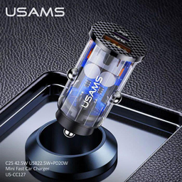 شارژر فندکی 2 پورت یوسمز (Usams) ظرفیت 42.5 وات