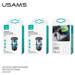 شارژر فندکی 2 پورت یوسمز (Usams) ظرفیت 42.5 وات
