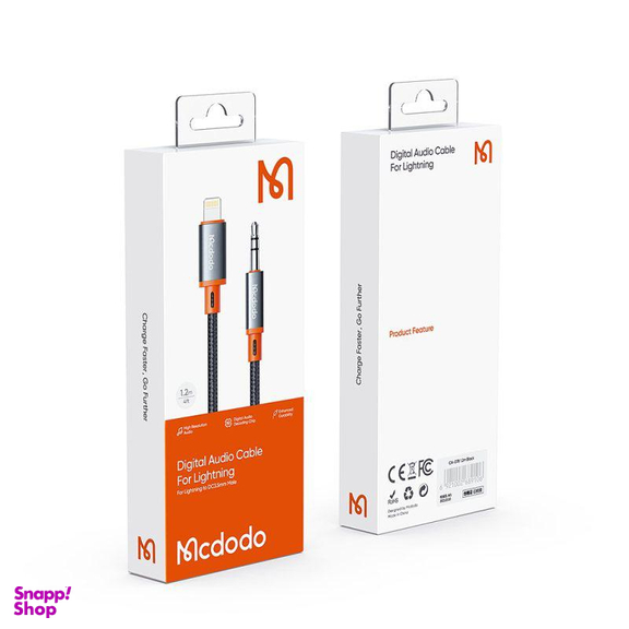 کابل تبدیل لایتنینگ به AUX مک دودو مدل CA-0780 طول 120 سانتی متر