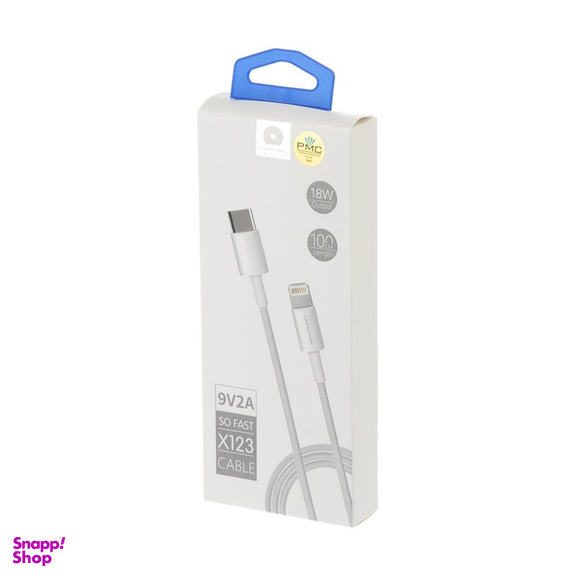 کابل تبدیل USB-C به لایتنینگ دبلیو یو دبلیو مدل X123 طول 1 متر