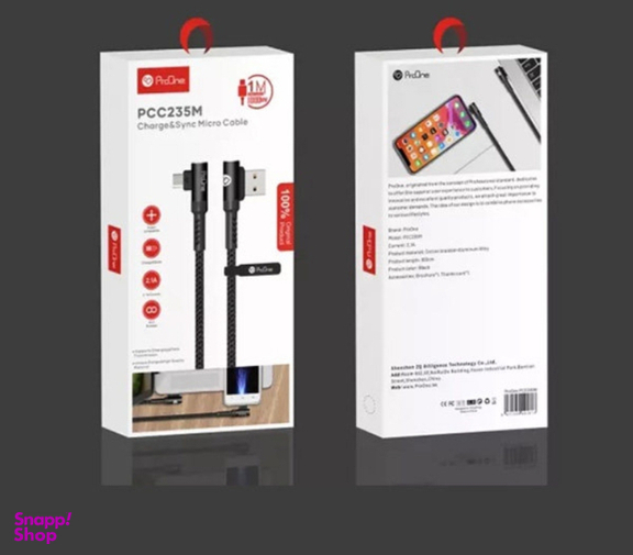 کابل تبدیل USB به Micro-USB پرو وان مدل PCC235M طول 1 متر
