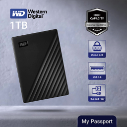 هارد اکسترنال وسترن دیجیتال مدل My Passport Wdbyvg0010Bbk-Wesn ظرفیت 1 ترابایت