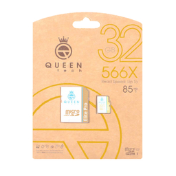 کارت حافظه کویین تک (Queen Tech) مدل Elite Pro ظرفیت 32 گیگابایت رنگ سفید با چاپ رنگی