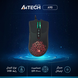 ماوس مخصوص بازی ای فورتک مدل A90