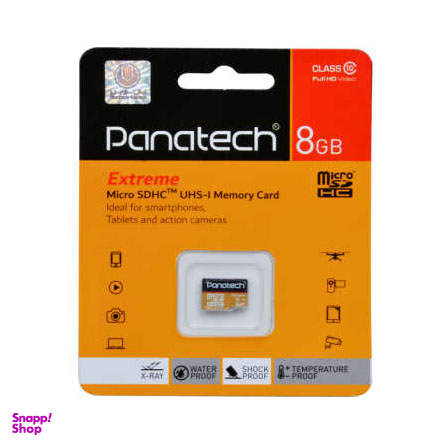کارت حافظه microSDHC پاناتک کلاس 10 استاندارد UHS-I U1 سرعت 30MBps ظرفیت 8 گیگابایت