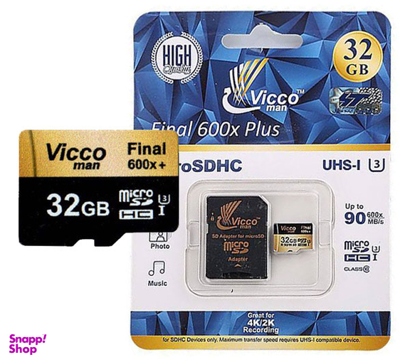 کارت حافظه‌ microSDHC ویکو من مدل 600x کلاس 10 استاندارد UHS-I U1 سرعت 90MBps ظرفیت 32 گیگابایت