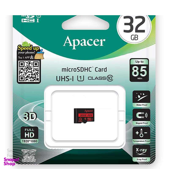 کارت حافظه Microsdhc اپیسر (Apacer) مدل Ap32G کلاس 10 استاندارد Uhs-I U1 سرعت 85Mbps ظرفیت 32 گیگا بایت