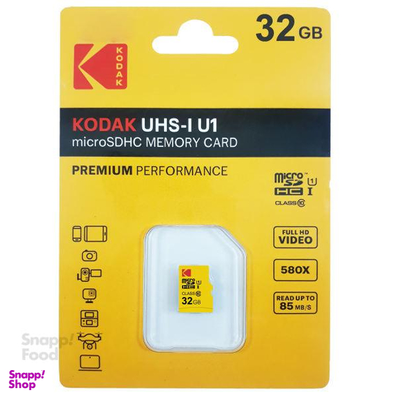 کارت حافظه microSDHC کداک مدل Premium Performance C10 استاندارد UHS-I U1 سرعت 85MBps ظرفیت 32Gb