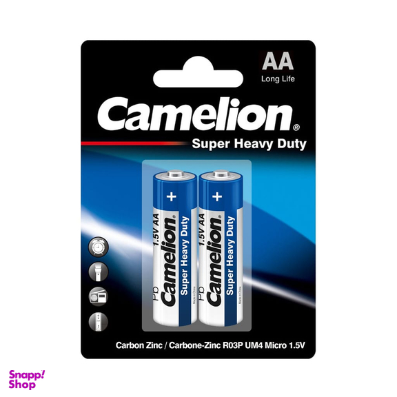 باتری قلمی کملیون (Camelion) مدل Super Heavy Duty بسته 2 عددی