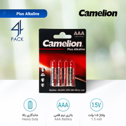 باتری نیم قلمی کملیون (Camelion) مدل Plus Alkaline بسته 4 عددی