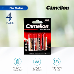 باتری قلمی کملیون (Camelion) مدل Plus Alkaline بسته 4 عددی