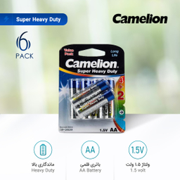 باتری قلمی کملیون مدل Super Heavy Duty بسته 6 عددی