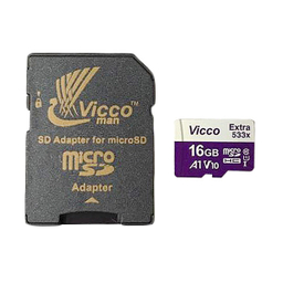 کارت حافظه microSDHC ویکومن مدل 533X کلاس 10 استاندارد UHS-I A1 سرعت 80MBps ظرفیت 16 گیگابایت به همراه آداپتور SD