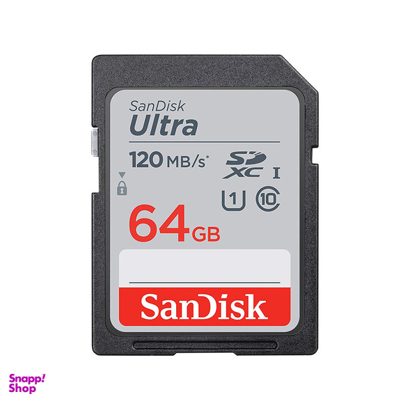 کارت حافظه SDXC سن دیسک مدل Ultra کلاس 10 استاندارد UHS-I U1 سرعت 120MBps ظرفیت 64 گیگابایت