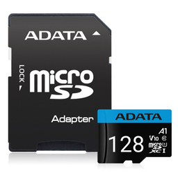 کارت حافظه microSDXC ای دیتا مدل Premier V10 A1 کلاس 10 استاندارد UHS-I سرعت 100MBps ظرفیت 128 گیگابایت