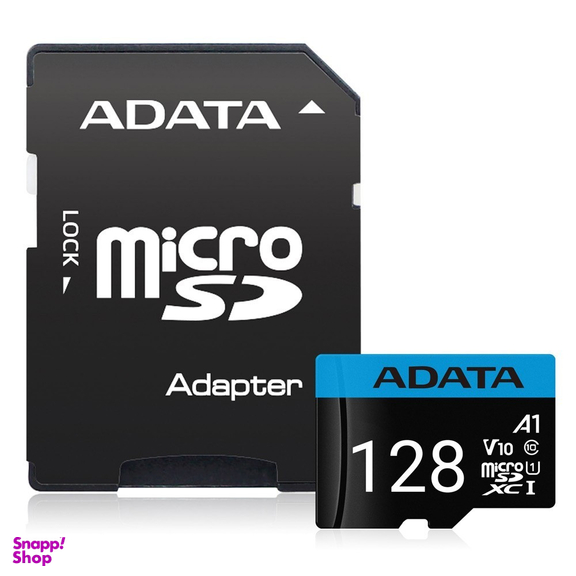 کارت حافظه microSDXC ای دیتا مدل Premier V10 A1 کلاس 10 استاندارد UHS-I سرعت 100MBps ظرفیت 128 گیگابایت