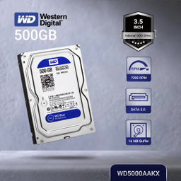هارد دیسک اینترنال وسترن دیجیتال مدل WD BLUE WD5000AAKX ظرفیت 500 گیگابایت
