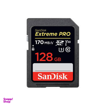 کارت حافظه SDXC سن دیسک مدل Extreme Pro V30 کلاس 10 استاندارد UHS-I U3 سرعت 170mbps ظرفیت 128 گیگابایت