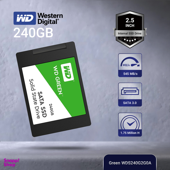 اس اس دی اینترنال وسترن دیجیتال (Western Digital) مدل Green Wds240G2G0A ظرفیت 240 گیگابایت