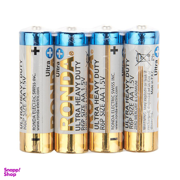 باتری قلمی روندا مدل Ultra Plus Ultra Heavy Duty بسته 4 عددی