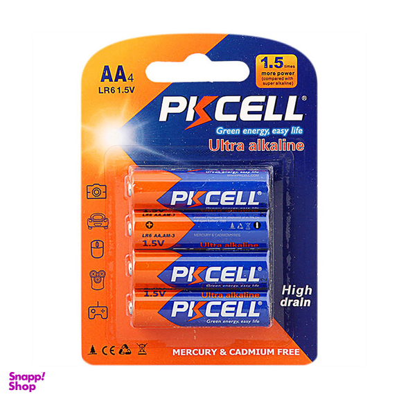 باتری نیم قلمی پیکسل (Pikcell) مدل اولترا آلکالاین بسته 4 عددی