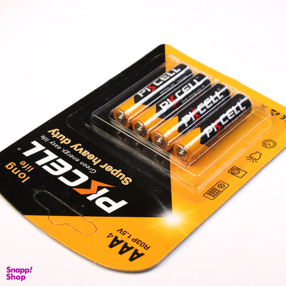 باتری نیم قلمی پیکسل مدل Super Heavy Duty بسته 4 عددی