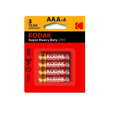 باتری نیم قلمی کداک (Kodak) مدل Super Heavy Duty بسته 4 عددی