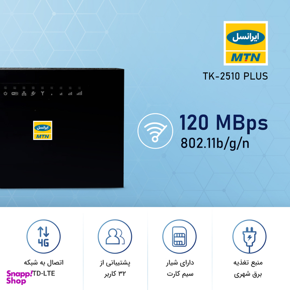 مودم TD-LTE ایرانسل مدل TK-2510 PLUS
