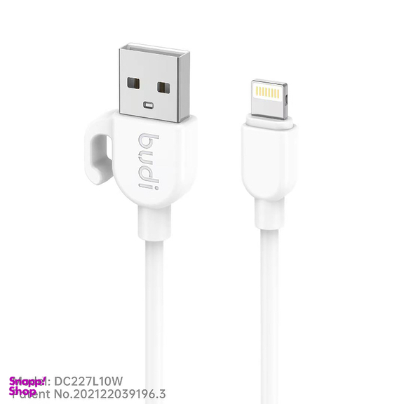 کابل تبدیل USB به لایتنینگ بودی (Budi) کد 002 طول 1 متر