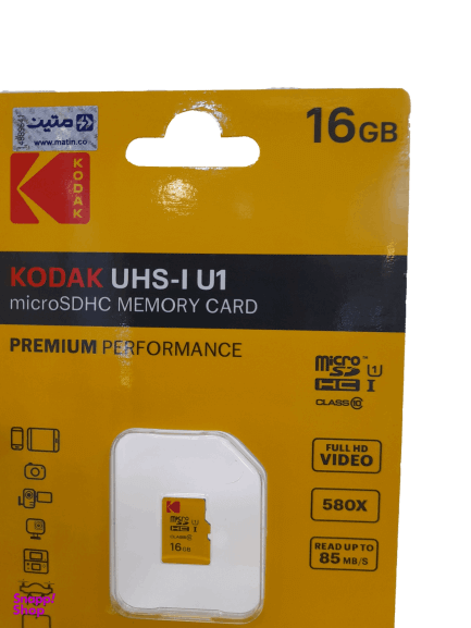 کارت حافظه microSDHC کداک مدل Premium Performance کلاس 10 استاندارد UHS-I U1 سرعت 85MBps ظرفیت 16 گیگابایت