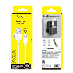 کابل تبدیل USB به لایتنینگ بودی (Budi) کد 002 طول 1 متر