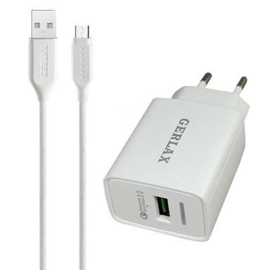 شارژر دیواری جرلکس مدل GA-19F به همراه کابل Microusb