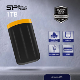 هارد اکسترنال سیلیکون پاور مدل Armor A65 BK SP ظرفیت 1 ترابایت
