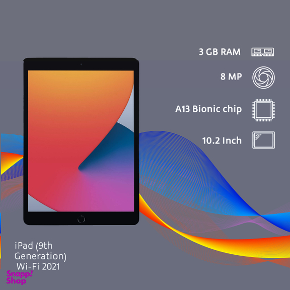 تبلت اپل (Apple) مدل iPad 9 2021 10.2 inch WiFi ظرفیت 256 گیگابایت
