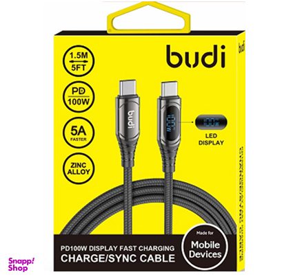 کابل تبدیل Type-C به Type-C بودی (Budi) مدل 20W طول 1٫5 متر