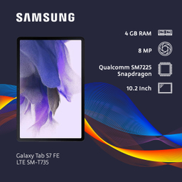 تبلت سامسونگ (Samsung) مدل Galaxy Tab S7 Fe Lte Sm-T735 ظرفیت 64 گیگا بایت