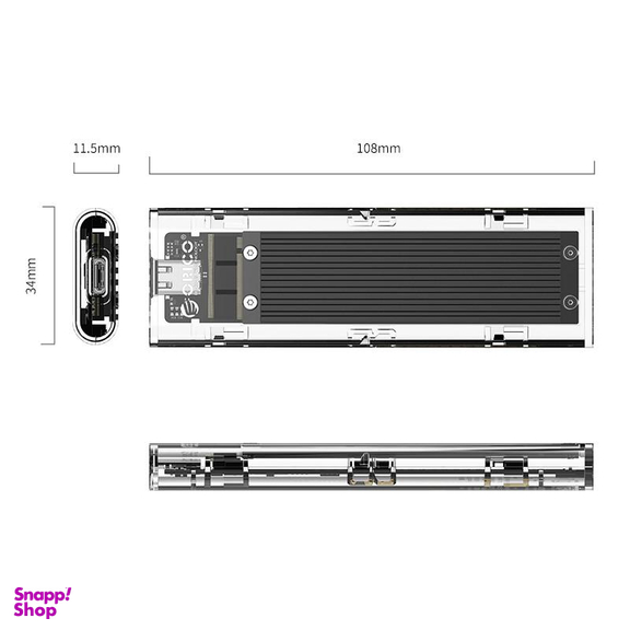 باکس شفاف NVMe M.2 اوریکو (Orico) مدل TCM2-C3