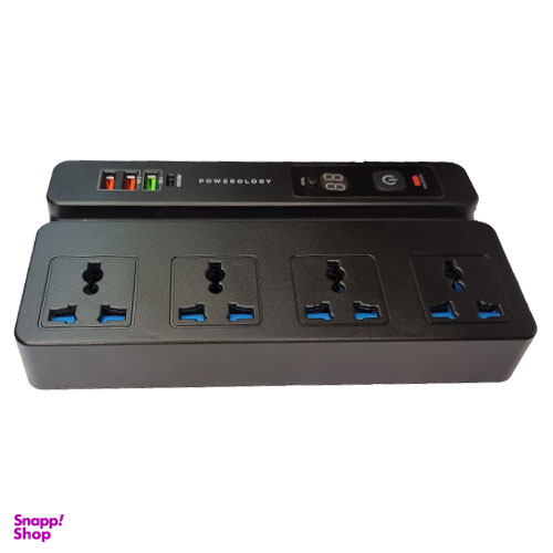 رابط برق و شارژر USB تایمردار 2 متری پاورولوژی (Powerology)