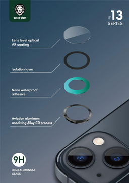 محافظ لنز آیفون 13Pro/13ProMax گرین (Green) مدل Lion Iron Camera Lens